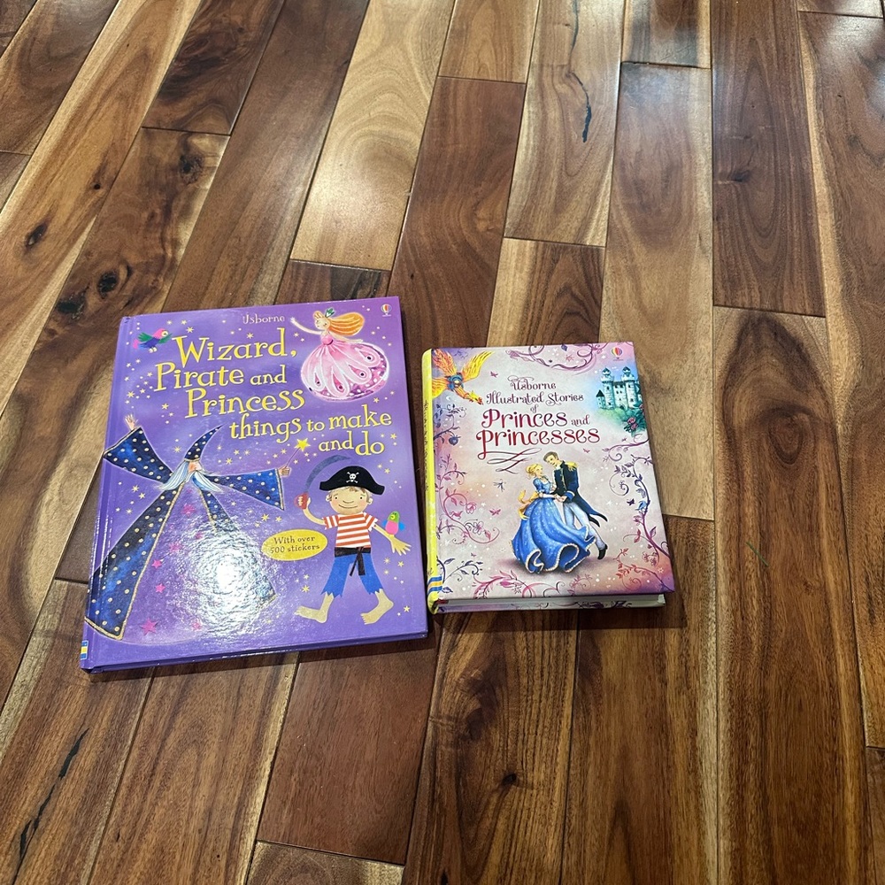 Lot of 2 Princess books Usborne fairytales and drawing